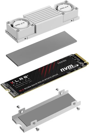 SSD PNY M.2 NVMe 2TB CS3150 з білим радіатором – швидкість читання до 10300 МБ/с