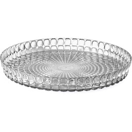 Guzzini Tiffany Round Tray, Resin, Grey, 1