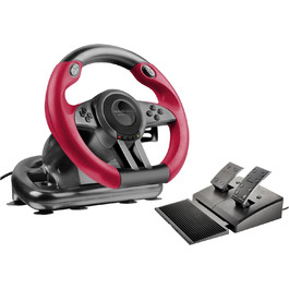 Кермо Speedlink Trailblazer для ПК, PS4, PS3, Xbox One, Xbox Series, Switch з педалями та перемиканням передач, Force Feedback, чорно-червоне
