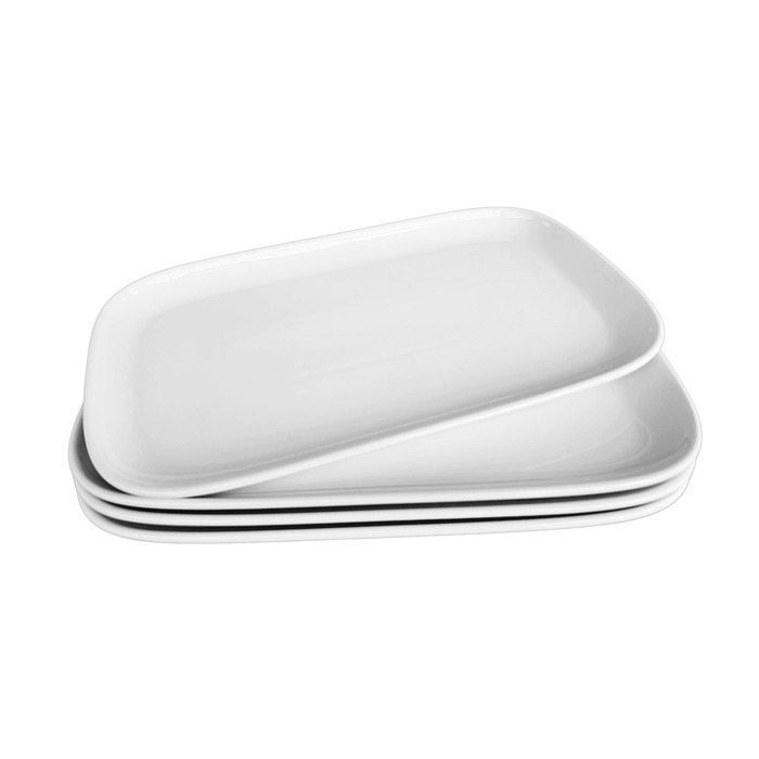 Provance - Сервірувальне блюдо/таця з кераміки, 30см (4 шт) - для закусок, десертів, суші, салатів