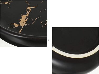 Керамічна мильниця FülleMore з ефектом мармуру, чорна, 11.2x2.2 см