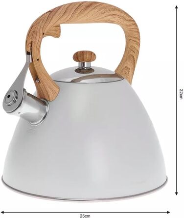 Електричний чайник Klausberg KB-7264, 3л, сірий, з носиком