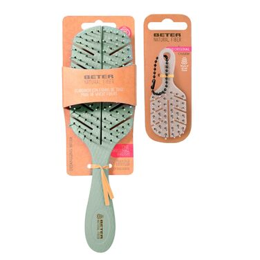 Beter - Натуральна міні-щітка для волосся без заплутування з пшеничної волокна - Антистатична, для мокрого та сухого волосся, всі типи волосся (набір 3 шт.)