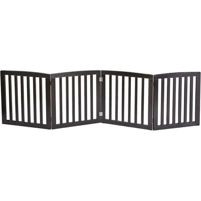 Зручна дерев'яна перегородка для собак, розкладний захисний забір, 4 панелі, для дому та вулиці