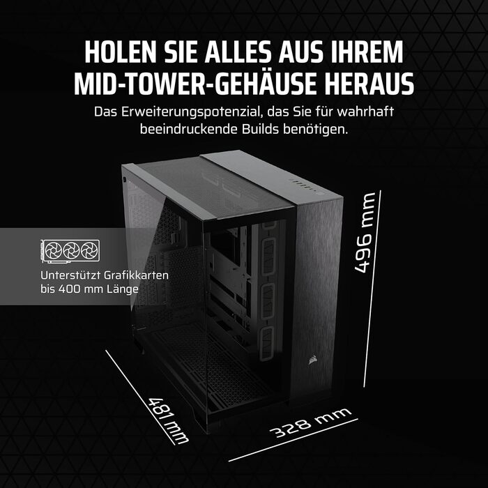 Корпус ПК CORSAIR 6500X Obsidian: Mid-Tower ATX з двокамерним дизайном та великою гнучкістю охолодження
