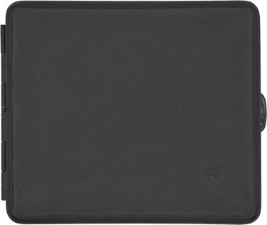 V.H. 1912 VOM HOFE MANUFACTORY Cigarette Case Genuine Leather, Handmade in Germany, Black, 85mm - Case, Cigarette Box