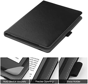 Чохол-книжка для 6-дюймових eReaders: Kindle, Kobo, Tolino, Pocketbook, Sony - чорний