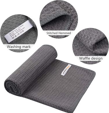 Рушник мікрофібра Sunland для спорту, подорожей, 40x80 см, сірий, швидковисихаючий, ультрам'який