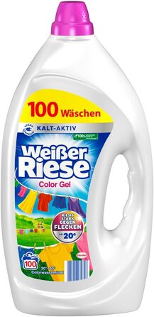 Набір: Гель для прання Weißer Riese Color (100 прань) та освіжувач для унітаза WC-Frisch Spa Momente Harmonie (50г)