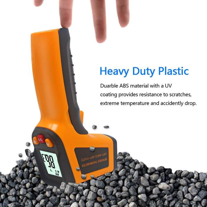 Інфрачервоний термометр KETOTEK Laser Digital IR Pyrometer KT600Y -50°C до 400 °C. Безконтактний вимірювач температури для кухні, барбекю, холодильника, промисловості та продуктів харчування