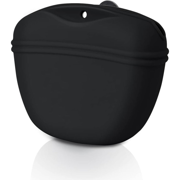 Силіконові мішечки для корму собак, з магнітною застібкою, для прогулянок та тренувань на вулиці (1 шт, чорний)