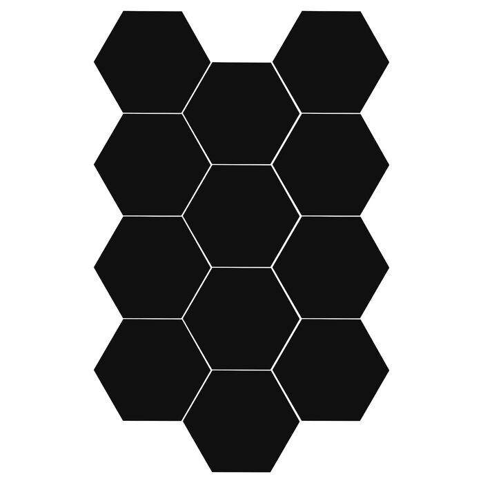 Акустичні гексагональні панелі MENAYODA (12 шт), самоклеючі звукопоглинаючі плити для стін, стелі та дверей, чорні