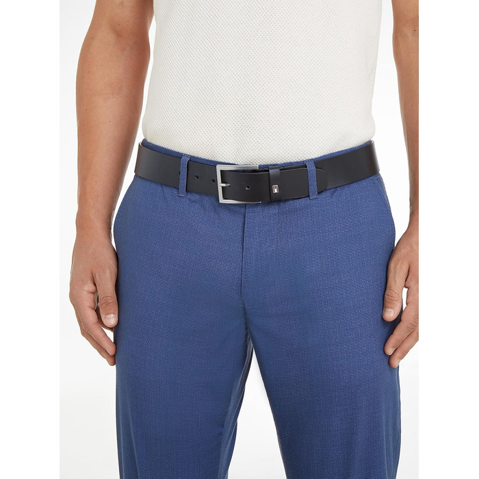 Чоловічий шкіряний ремінь Tommy Hilfiger Hampton 4.0, чорний, 110 см