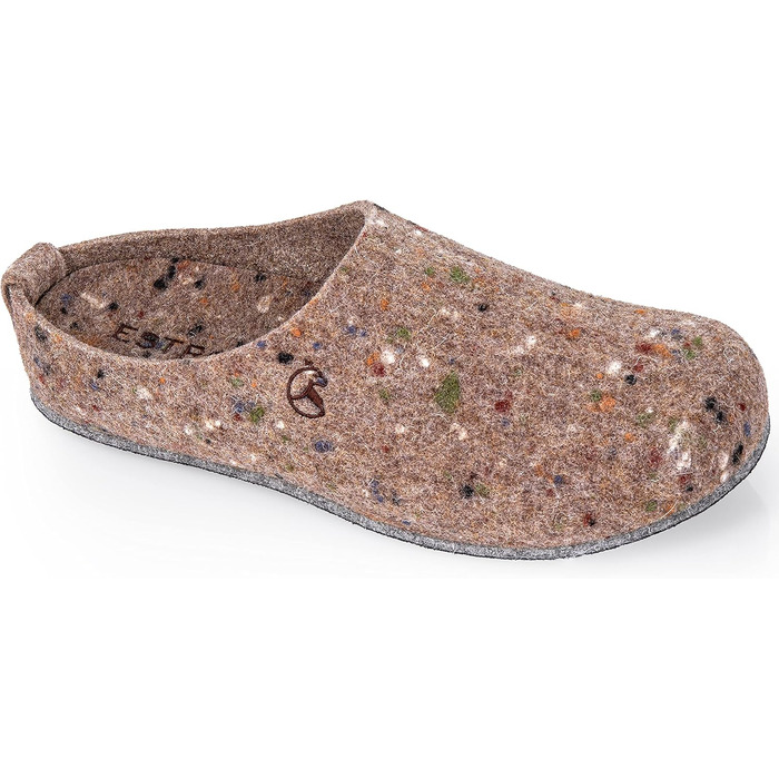 Чоловічі фетрові тапочки ESTRO з фетровою підошвою - теплі зимові тапочки для дому, чоловічі, бежеві (40 EU, широкі)