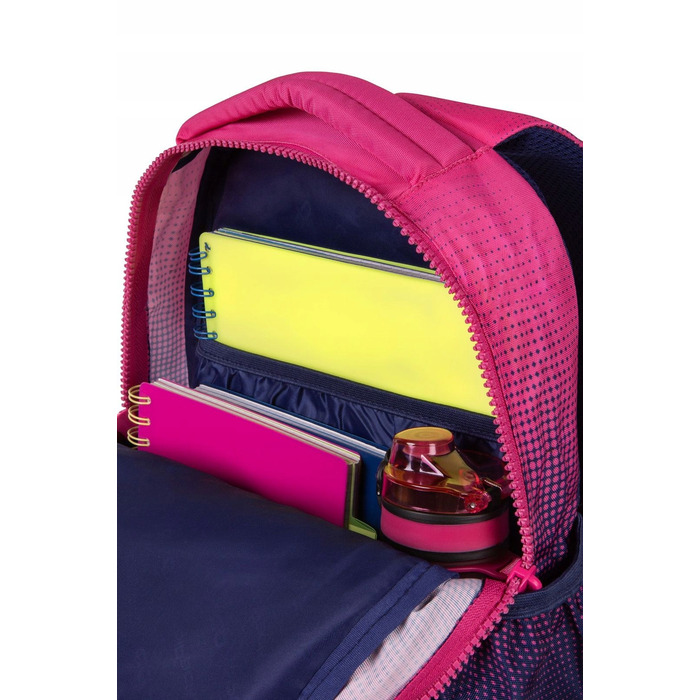 Багатовідсіковий шкільний рюкзак CoolPack, синій/рожевий, 21 л