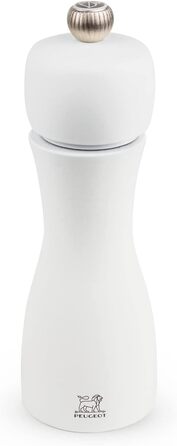 PEUGEOT 24239 Tahiti Salt Mill Wood, 5.2 x 5.2 x 15 cm, matte white