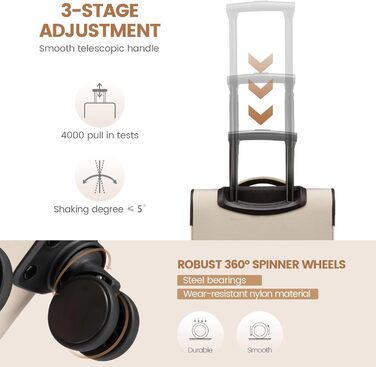 Рюкзак-валіза LOVEVOOK для жінок, 40L, ручна поклажа, водонепроникний, для ноутбука, подорожі, бізнес (20-дюймовий валіза, Бежево-хакі)