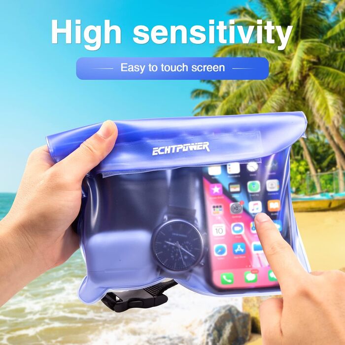 Накидка для шиї ECHTPower WPD-wasserdicht - водонепроникна, унісекс, блакитна та прозора