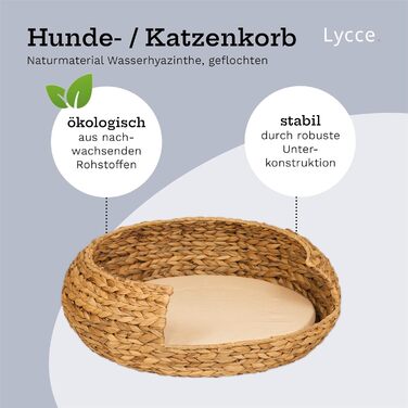 Dog bed, cat bed, Opal water hyacinth, natural, Size 5 (Ø 83 cm) (Size 2)