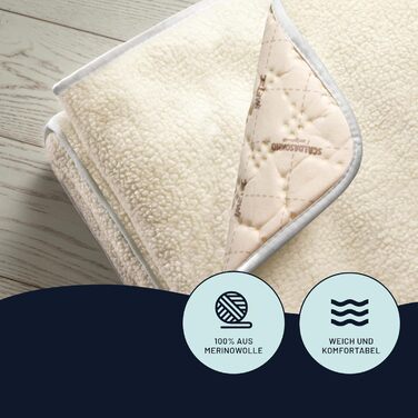 Електрична ковдра Imetec Scaldasonno Adapto для односпального ліжка 150x80 см, 100% вовна та мериносова вовна, Made in Italy, регулювання температури, антиковзаюча тканина