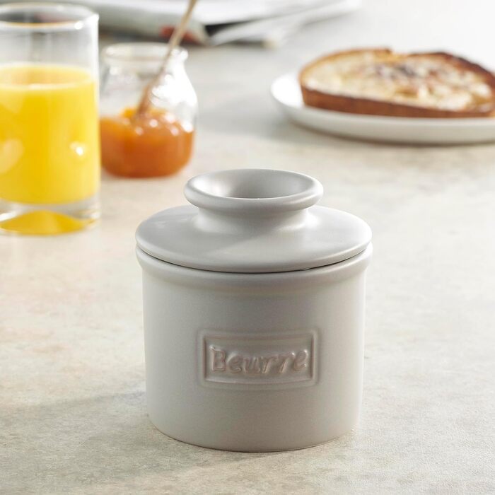 Оригінальна керамічна маслянка Butter Bell L. Tremain, французька маслянка з колекції Café-Matte, колір Stone