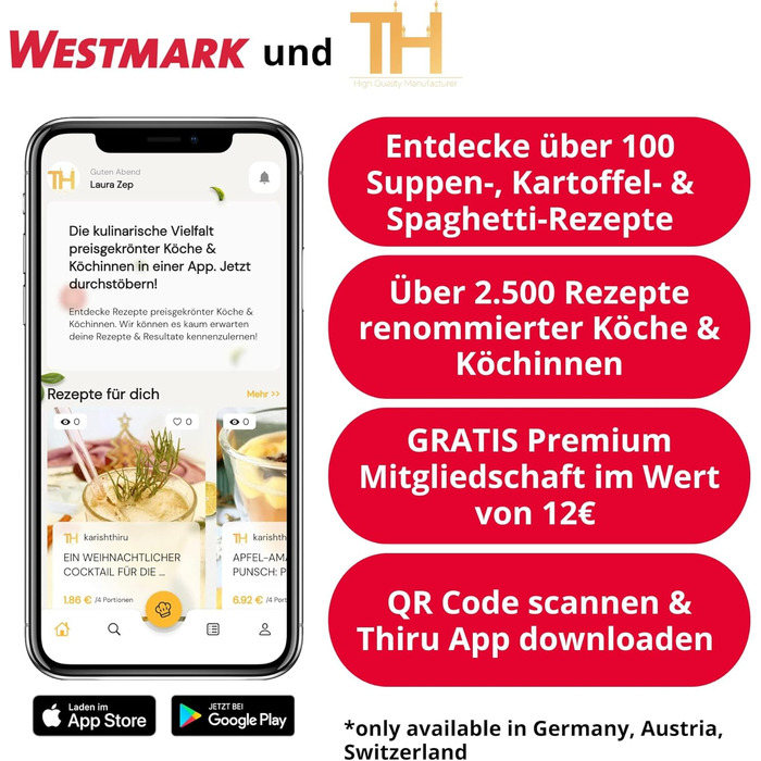 Набір кухонного приладдя Westmark 6 предметів (лопатка, товкач, ополоник, шумівка, ложка для спагетті, ложка для розмішування) - Німеччина, чорний