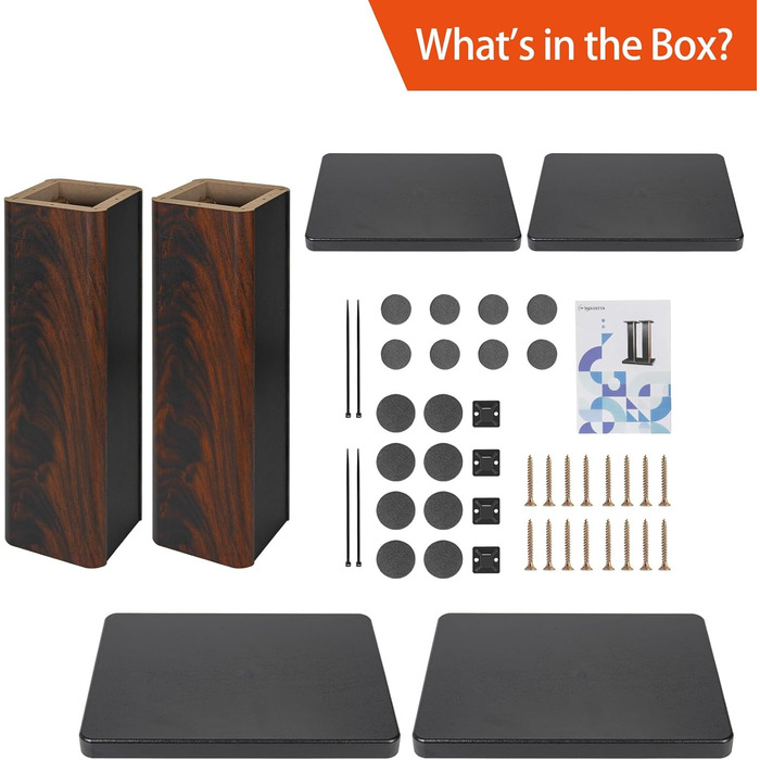 Підставка для акустики 40 см (16 дюймів) з дерева - міцна підставка Hi-Fi для домашнього кіно, універсальна для полиць з пісочною засипкою (2 шт.)