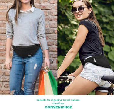 Поясна сумка на пояс для жінок та чоловіків, спортивна, для бігу, чорна