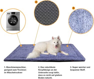 М'яка ковдра для собак та котів Raikou з плюшевою подушкою, 80x60 см, блакитний мікс (миється, не ковзає)