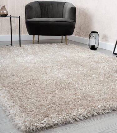 Килимок Mia's Teppiche Fiona для вітальні та спальні, 120x160 см, високий ворс (бежевий)