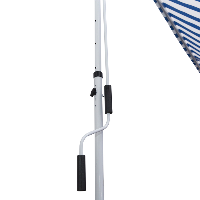 Markiza Outsunny з ручною кришкою, Ш300 x Г150 x В170-280 см, регульована по висоті, маркіза стійка до погодних умов, водонепроникна, алюмінієва, поліестер, синьо-біла