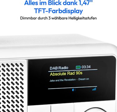 MEDION S66822 Портативне міні-радіо DAB+ з Bluetooth, акумулятор до 6,5 годин, дисплей, телескопічна антена, таймер сну, будильник, AUX, USB-C, зелений