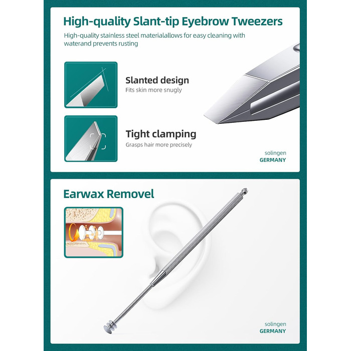 Набір для манікюру Mr.GREEN 3шт: кусачки, пилка, кусачки з захистом від бризок, кейс, для чоловіків та жінок