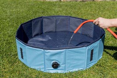 Trixie 39482 Dog Pool, ø 120 x 30 cm, turquoise/gray