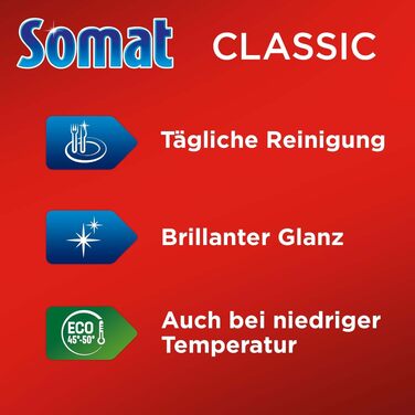 Таблетки для посудомийних машин Somat Classic, потужне очищення навіть при низьких температурах, 135 шт