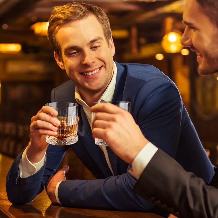 Набір склянок для віскі Cambareign 6 шт., 330 мл, Old Fashioned, скотч, бурбон, кришталь без свинцю