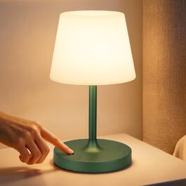 LED Настільна лампа бездротова акумуляторна з регульованою яскравістю та пам'яттю, сенсорна нічна лампа для спальні, кафе, вулиці (Зелена)