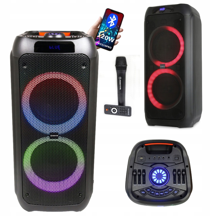 Портативна Bluetooth-колонка Manta SPK5310PRO 120 Вт, FM, TWS, з мікрофоном для караоке