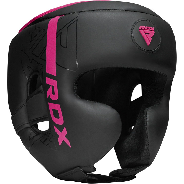 RDX Kickboxing Headgear - MMA Training, Muay Thai, Karate, Taekwondo Headguard - Maya Hide Leather - Pink, XL