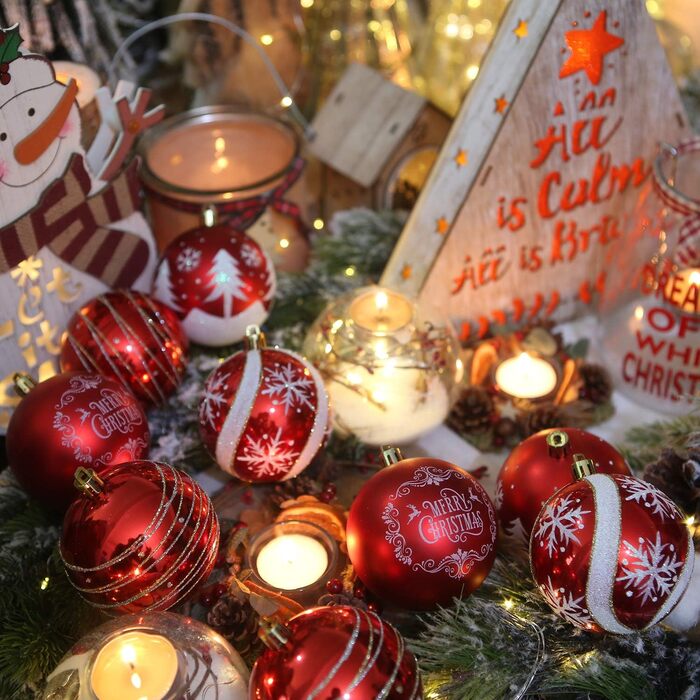 Декоративна куля на ялинку Sea Team з малюнком та іграшками, набір 60 мм/80 мм