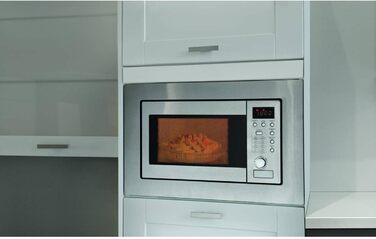 Вбудована мікрохвильова піч Bomann® з грилем та конвекцією | 60 см | 900 Вт | 25 л | Нержавіюча сталь