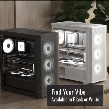 Корпус для ПК Aerocool D502A Mid-Tower: сітка Airflow, 4 RGB-вентилятори, підтримка ATX/Micro-ATX/Mini-ITX, скло, білий колір