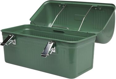 Stanley Classic Lunch Box 9.5L - Stainless Steel Lunchbox with Handle - BPA Free Food Container - Fits Thermos or Travel Mug - Hammertone Green