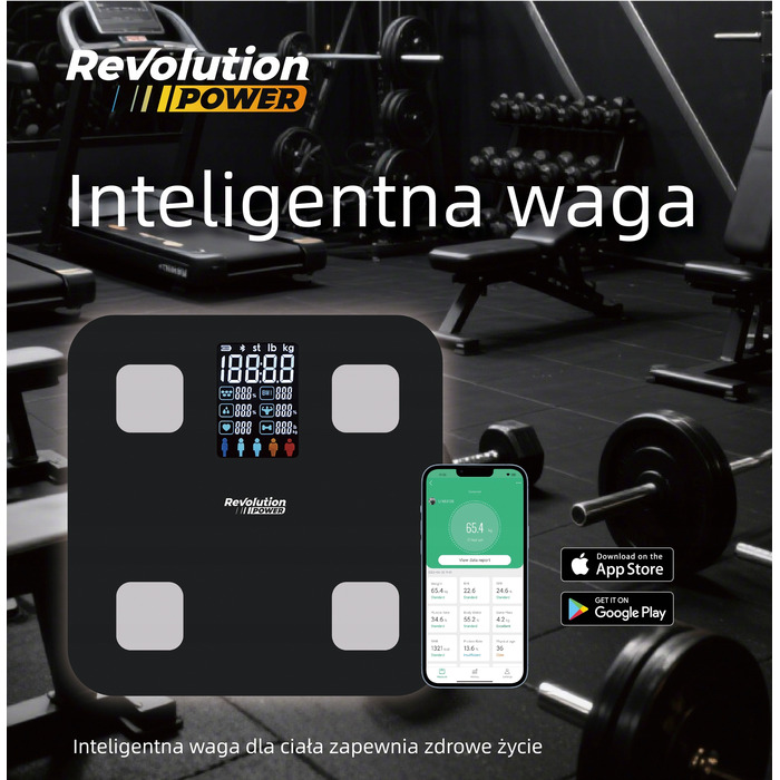 Електронні аналітичні ваги для ванної кімнати Slim, чорні — з підтримкою української мови в додатку