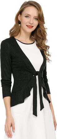 Allegra K жіноча в'язана кофта, чорна