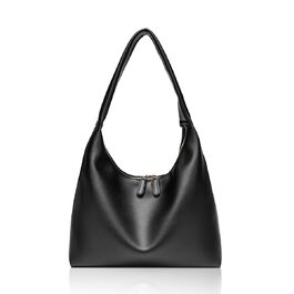 Сумка жіноча Hobo Bag з м'якої PU шкіри чорного кольору, велика сумка-тоут на плече для офісу та подорожей, вінтажний стиль