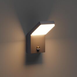 Зовнішнє вуличне світильник Klighten з датчиком руху, 24W, IP65, вологостійкий, для саду, тераси, входу, антрацит, тепле світло 3000K