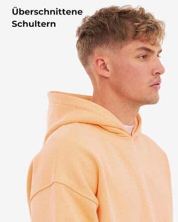 Унісекс худі Johnny Urban Cody Oversize — базовий однотонний світшот з капюшоном із щільної тканини, колір персиковий, розмір XS