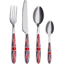 Набір столових приборів Exzact Rostfrei Stahl (нержавіюча сталь) з дизайном Union Jack (24 шт.)