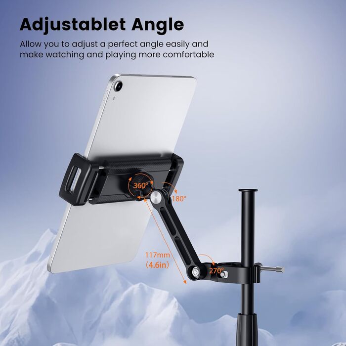 Підставка для планшета та мікрофона CreaDream, регульована, для телефонів та iPad (4.7-13 дюймів)